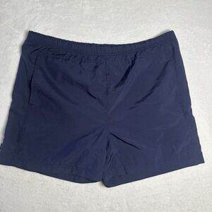 VTG 90s Reebok Shorts Mens XL Navy Blue 100% Polyester Retro Y2K Gym Sporty